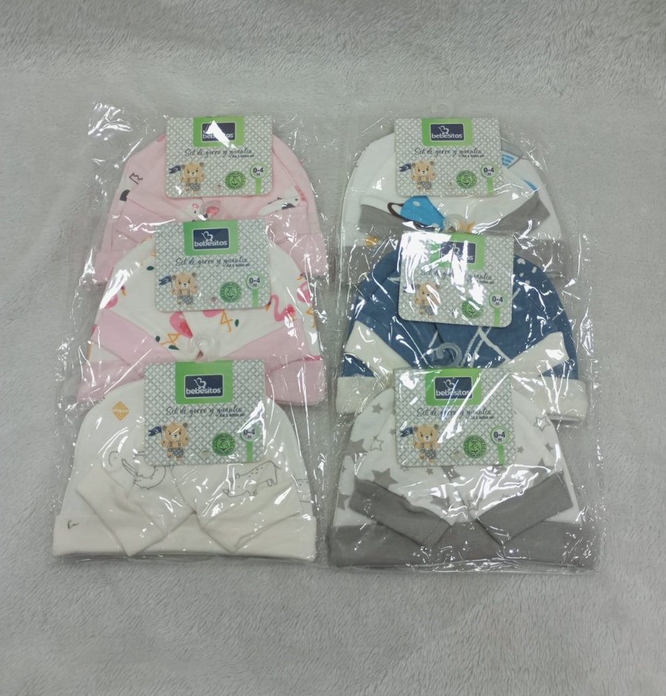 BX108 SET GORRO BEBESITOS 2PZ