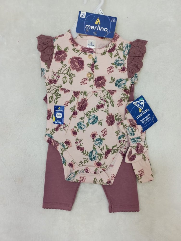 1326 CONJUNTO MERLINO FLORES 3PZ