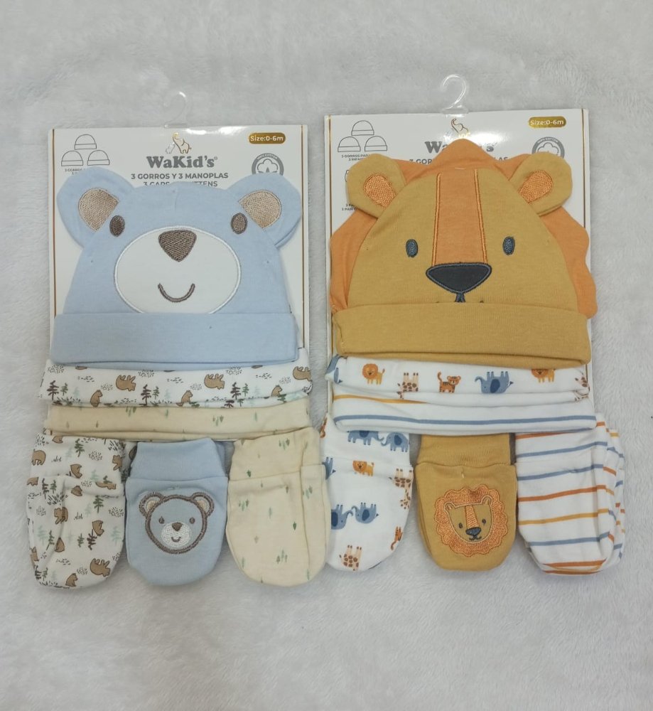 A-77866 SET GORRO Y MANOPLAS WAKIDS 6PZ