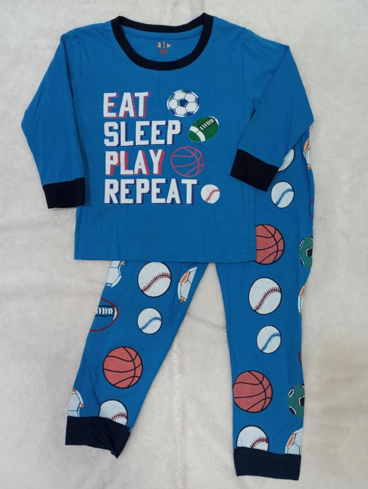 P100 PIJAMA PAULINO KIDS EAT SLEEP NIÑO