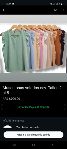 musculosa lino cey volados