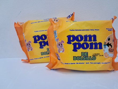 TOALLAS HUMEDAS POM POM *15UNI*