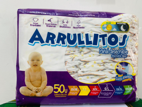 PAÑAL ARRULLITOS XG4 (MORADO) 50UNI