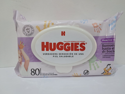 TOALLAS HUGGIES MORADO *80UNI*