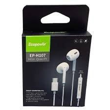 AURICULAR ECOPOWER CON CABLE TIPO C  EP-H107