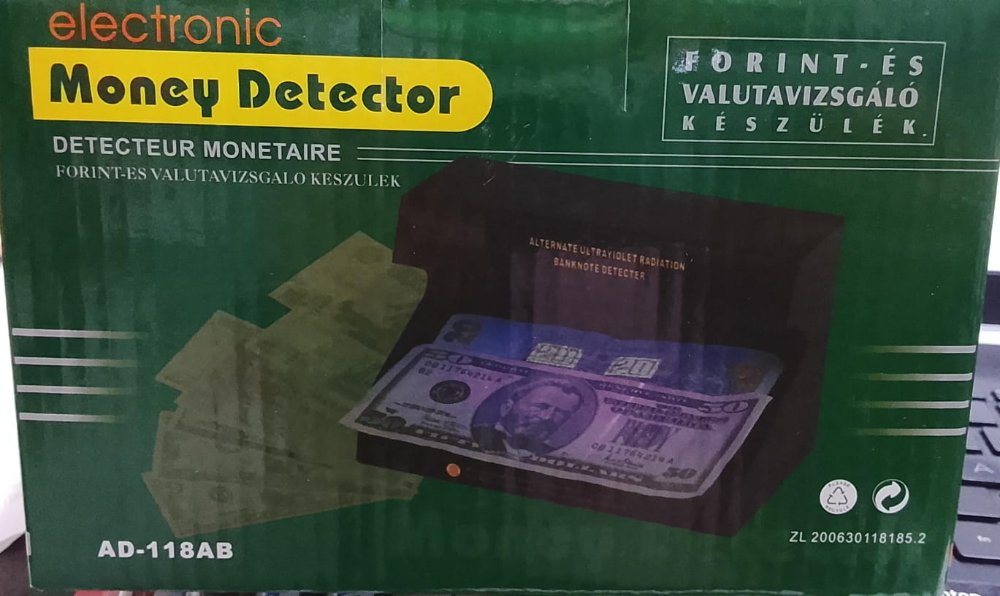 DETECTOR DE BILLETE FALSO CAJA VERDE