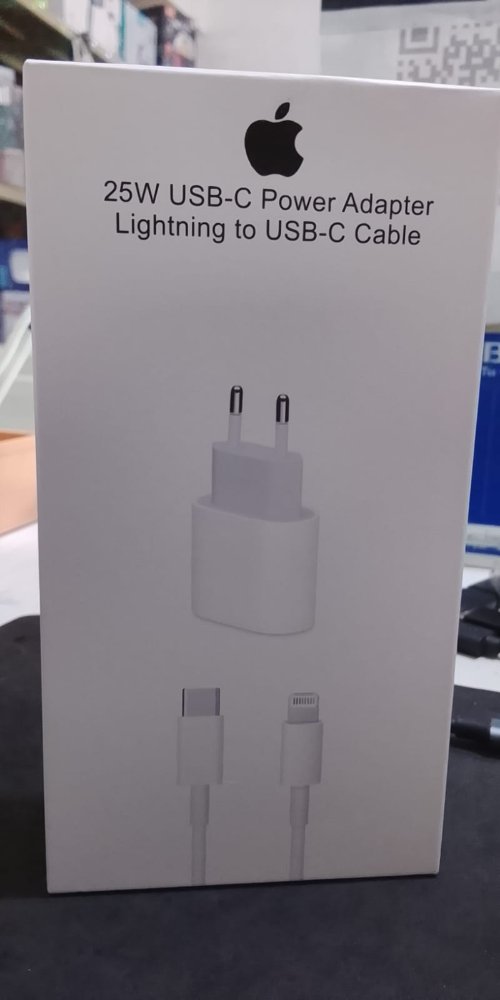 CARGADOR IPHONE CAJA BLANCA 25W