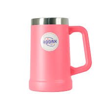 VASO TERMICO PARA CERVEZA Y CAFE ROSA RODAX 710 ML