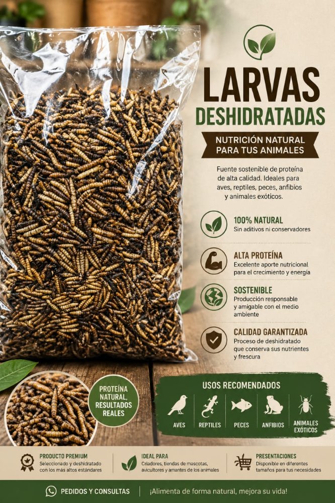 Larvas deshidratadas