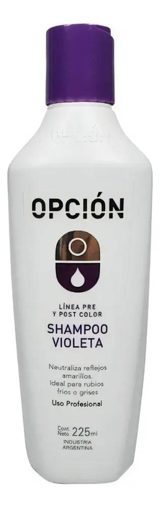 Shampoo matizador violeta Opcion x 225ml