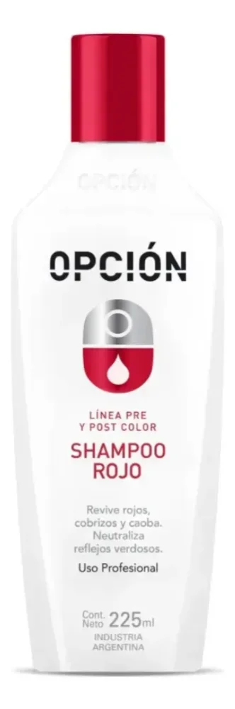 Shampoo matizador rojo Opcion x 225ml