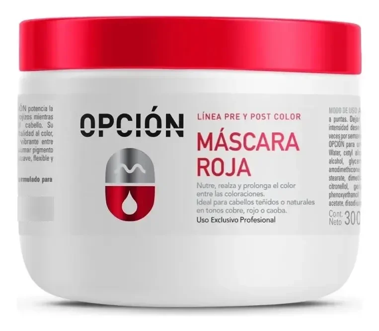 Mascara matizadora roja Opcion x 300grs
