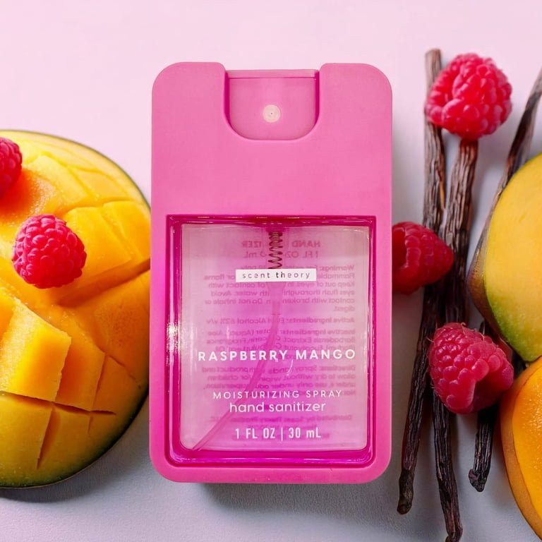 Gel Moisturizing Spray Hand Sanitary Raspberry Mango 30ml