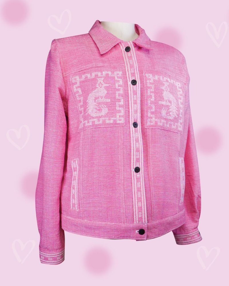 Chaqueta Quetzal Rosado con Blanco