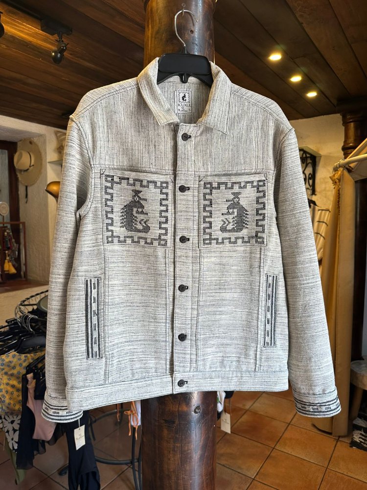 Chaqueta Quetzal Jaspeado Negro con Blanco