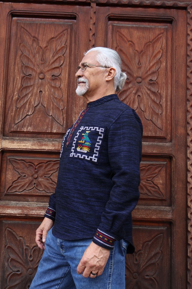 Camisa Cuello chino Azul