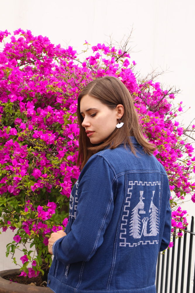 Chaqueta Quetzal Azul con Blanco