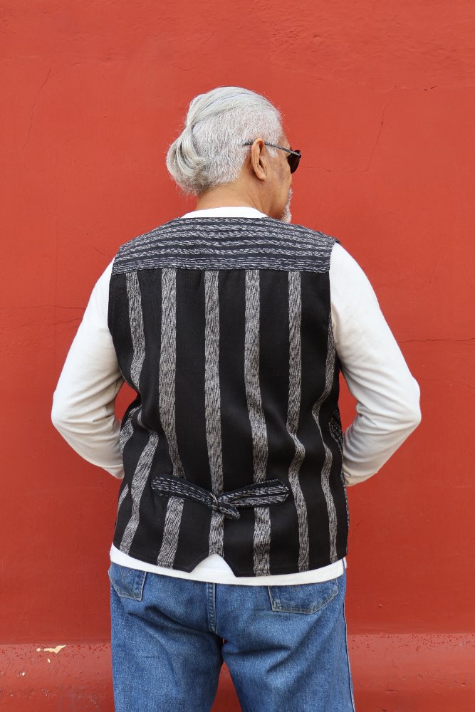Chaleco Masculino Negro Con Blanco
