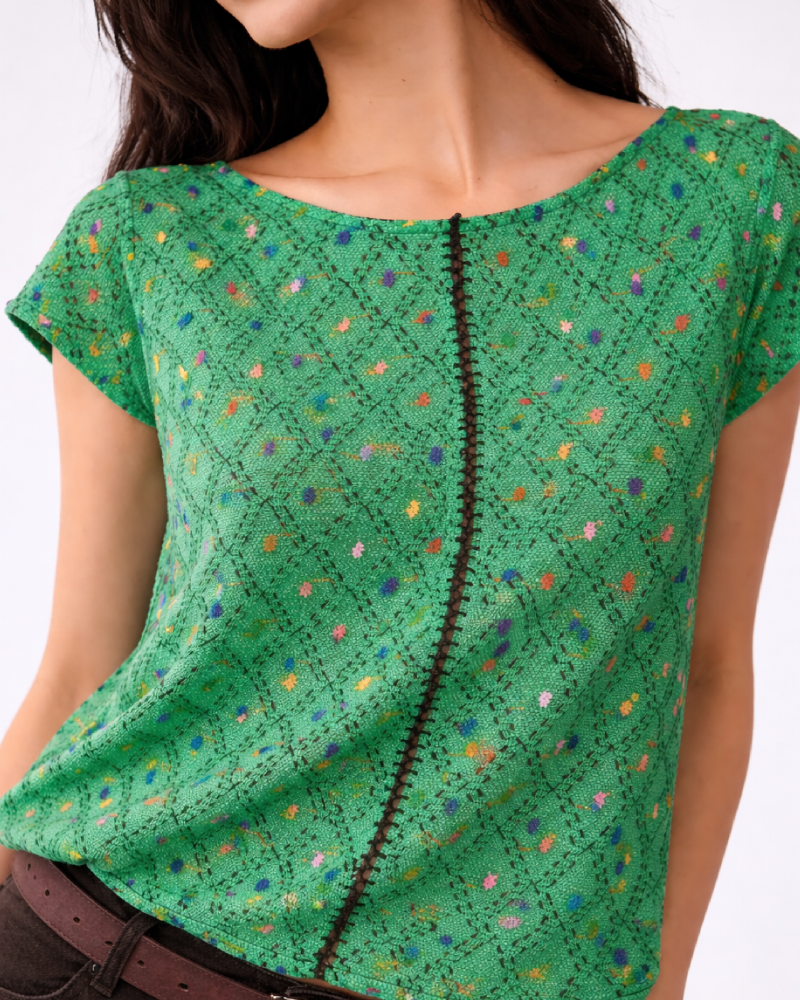 Audrey top Tela Coban verde