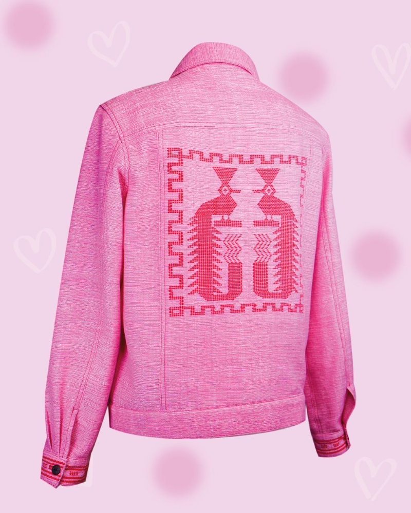 Chaqueta Quetzal Rosado con Rojo