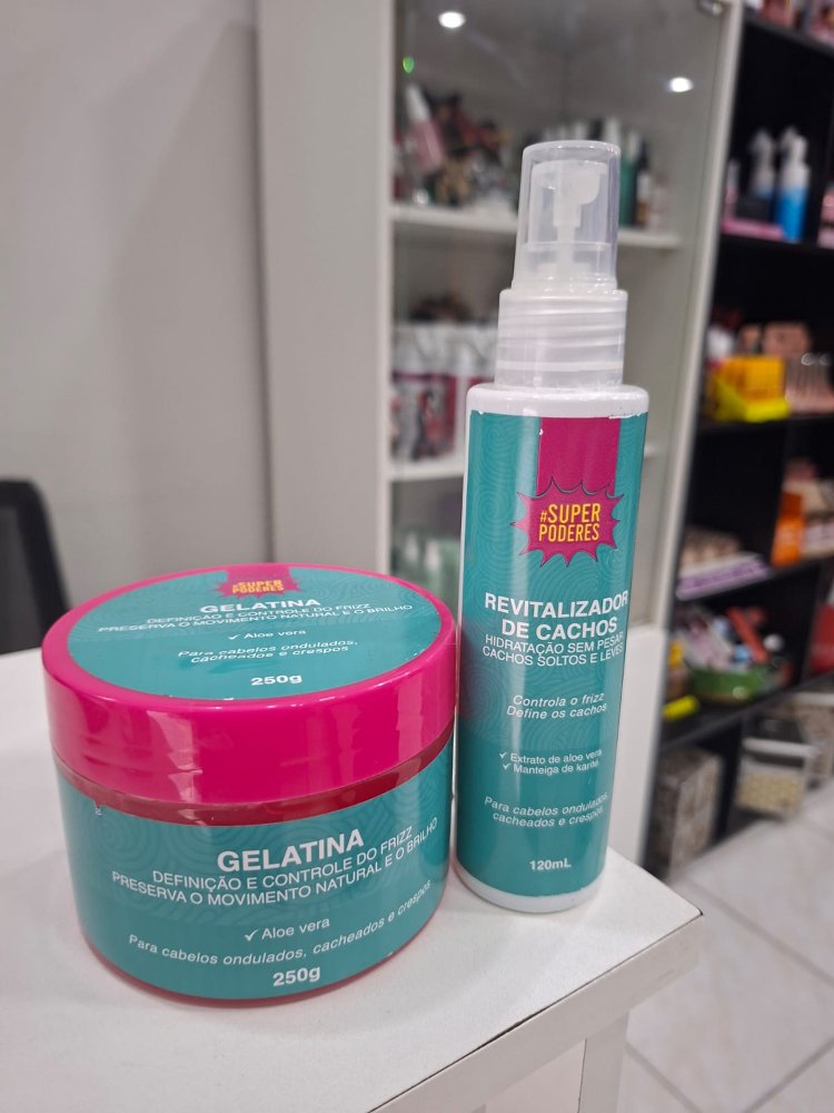 Kit Super Poderes Definição de Cachos Gelatina + Revitalizador