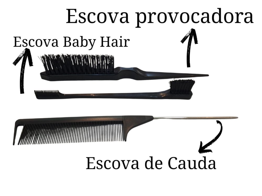 KIT Escova Provocadora,Pente Calda, Pincel/Babyliss Baby Hair