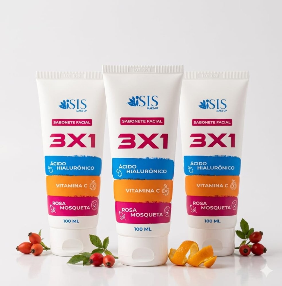 Sabonete Facial 3x1 SIS Make-Up 100ml