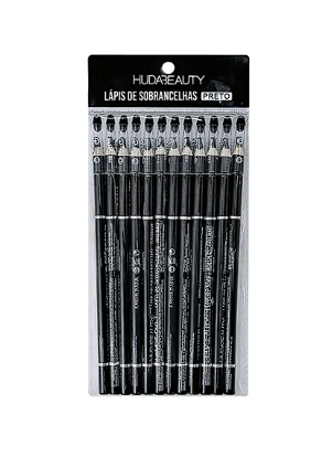 2-Lápis de Sobrancelha Huda Beauty Preto