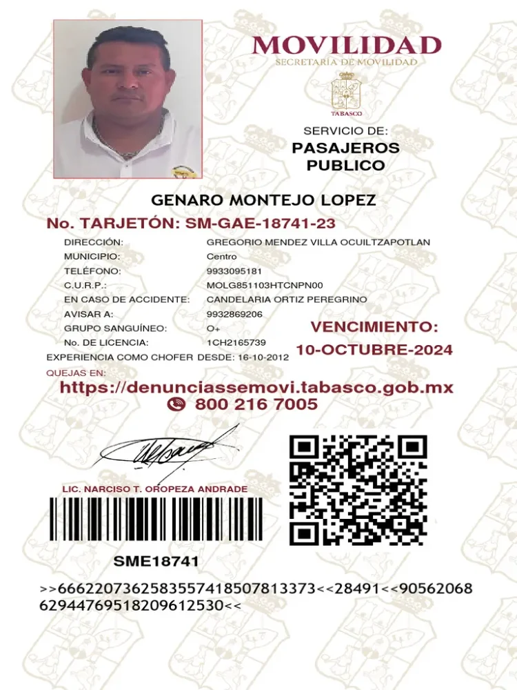 Gafete de movilidad
