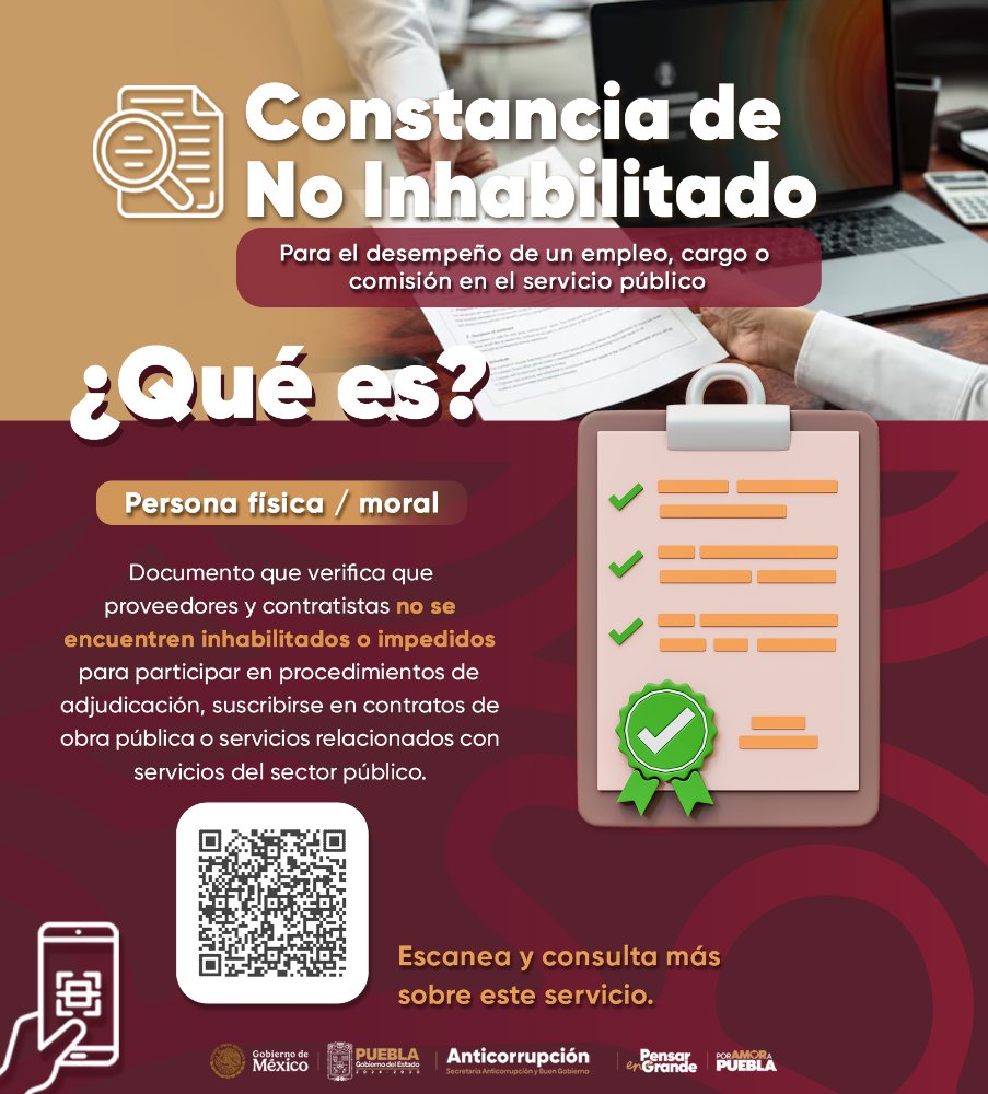 Constancia de NO INHABILITADO