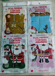 Cortinas de cuadros navideño