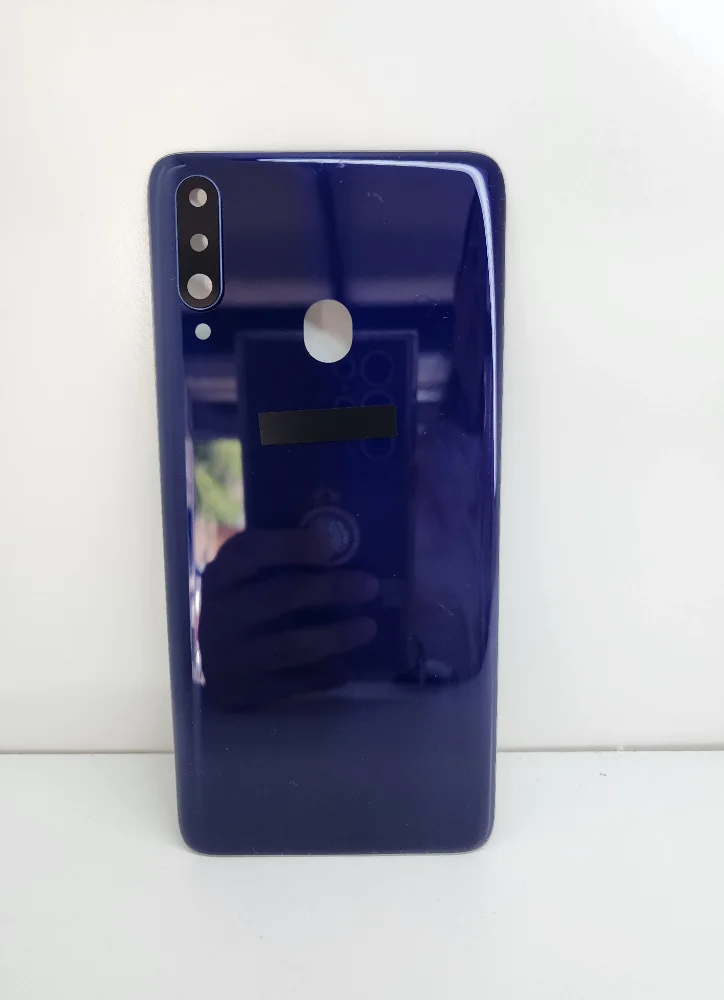 Tapa Samsung A20s Azul Oscuro.