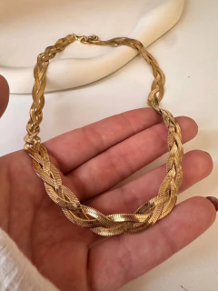 CHOKER ACERO DORADO