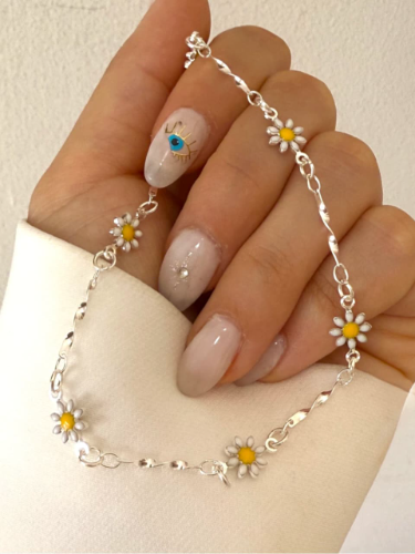 tobillera margaritas (21cm +5cm)