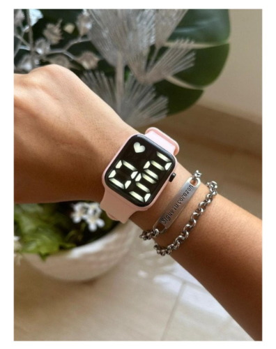 RELOJ DIOR ROSA CON LUZ