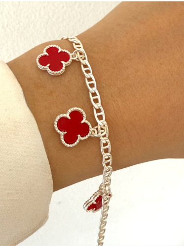 PULSERA GUCCI Y VAN CLEFF ROJO (18 cm)