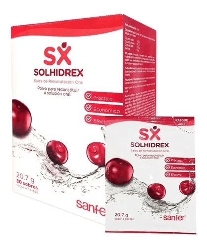 SOLHIDREX  CEREZA SALES DE REHIDRATACION SOBRE