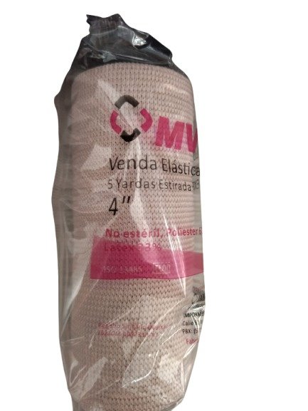 VENDA ELASTICA 4 X 5 YARDAS NO ESTERIL COLOR PIEL MV