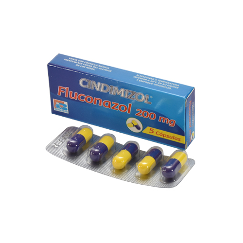 CINDIMIZOL 200 MG X 5 CAP- FLUCONAZOL 200 MG- BIOQUIFAR