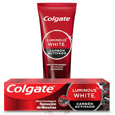 CREMA DENTAL COLGATE BLANQUEADORA LUMINOUS WHITE  CARBON ACTIVADO X 75 ML