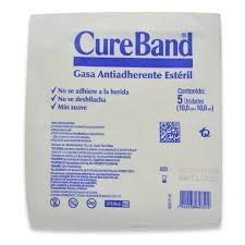 GASA ESTERIL 10CM X 10 CM SOBRE X 5 UNIDADES CUREBAN