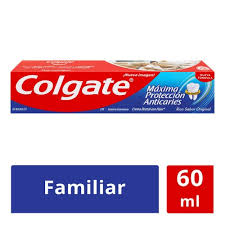 CREMA DENTAL COLGATE MAXIMA PROTECION ANTICARIES CON CALCIO MENTA X 60 ML