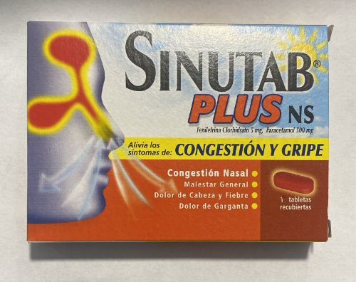 SINUTAB PLUS NS 12 TABLETAS RECUBIERTAS J Y J