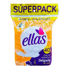 TOALLAS ELLAS DELGADAS  SUPERPACK  BOLSA X 40