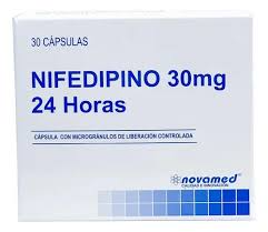 NIFEDIPINO X 30 MG CAPSULAS NOVAMED BLISTER X 15
