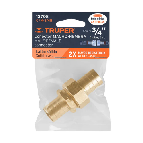 CONECTOR PARA MANGUERA HEMBRA Y MACHO 40G