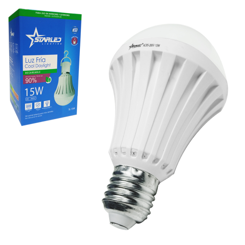 BOMBILLO LED RECARGABLE 15W