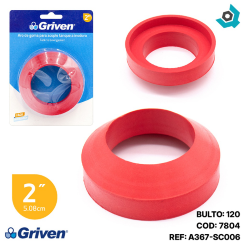ARCO DE GOMA PARA TANQUE DE INODORO 2"
