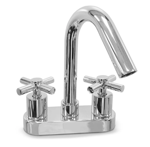 LLAVE CENTRAL DOBLE PARA LAVAMANOS 1/2" CROMADO M/CRUZ