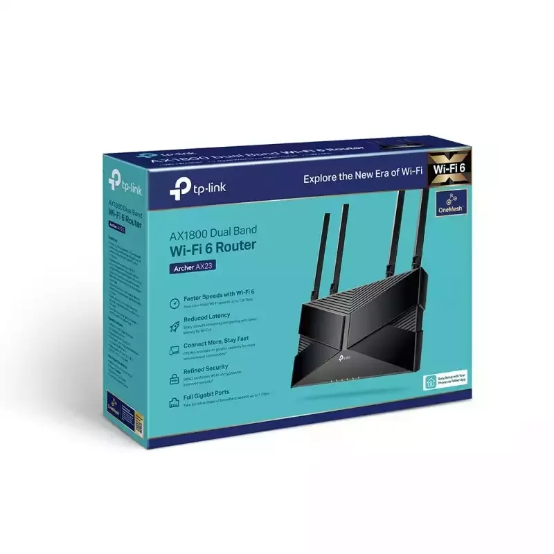 ROUTER TP-LINK AX1800 WIFI6 MESH GIGABIT ETEHETNET DOBLE BANDA 4 ANTENAS